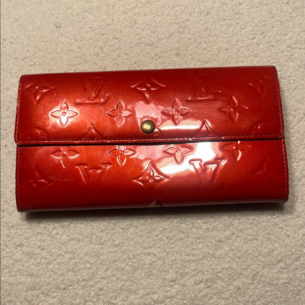 Louis Vuitton Red Vernis Wallet